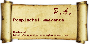 Pospischel Amaranta névjegykártya